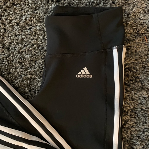 SOLD! Adidas Climalite 3 Stripe Leggings - Picture 3 of 8